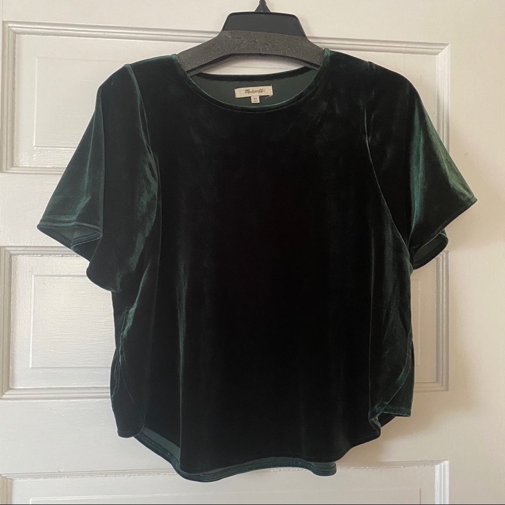 Madewell Velvet Butterfly Top XS